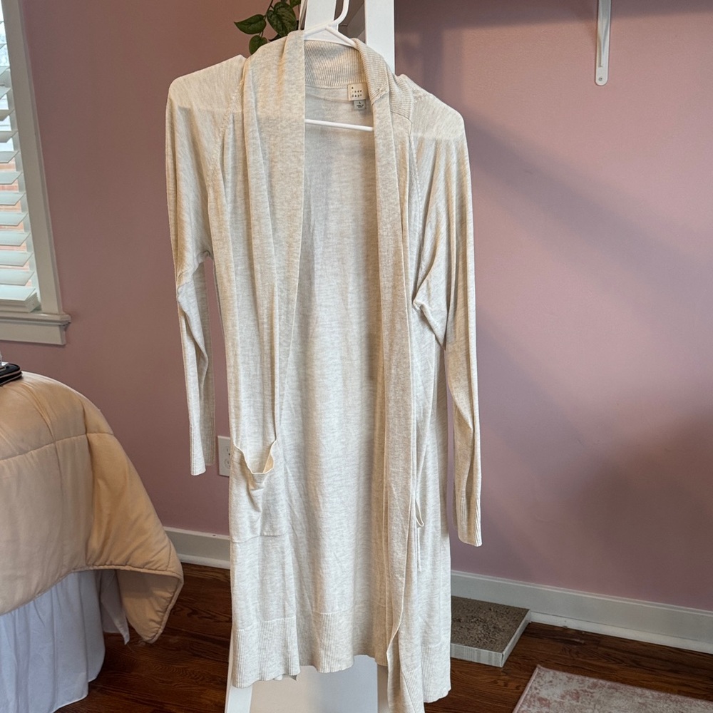 a new day Cream Open-Front Cardigan